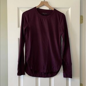 Athleta Rich Burgundy Long Sleeve Tee